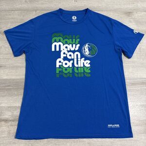 Dallas Mavericks Basketball Shirt Men's Blue Mavs Fan For Life XL 100% Polyester